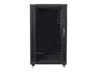 Lanberg | Rack cabinet 19" free-standing 22U/600x800 (flat pack) | FF01-6822-12B | Black – pilt 2