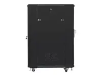 Lanberg | Rack cabinet 19" free-standing 22U/600x800 (flat pack) | FF01-6822-12B | Black – pilt 3