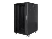 Lanberg | Rack cabinet 19" free-standing 22U/600x800 (flat pack) | FF01-6822-12B | Black – pilt 5