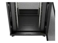Lanberg | Rack cabinet 19" free-standing 22U/800x800 (flat pack) with mesh door, LCD | FF01-8822-23BL | Black – pilt 7