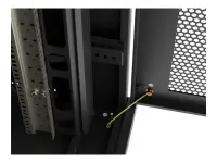 Lanberg | Rack cabinet 19" free-standing 22U/800x800 (flat pack) with mesh door, LCD | FF01-8822-23BL | Black – pilt 12