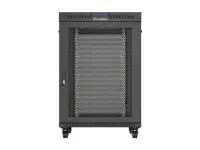 Lanberg | Rack cabinet 19" free-standing 22U/800x800 (flat pack) with mesh door, LCD | FF01-8822-23BL | Black – pilt 13