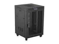 Lanberg | Rack cabinet 19" free-standing 22U/800x800 (flat pack) with mesh door, LCD | FF01-8822-23BL | Black – pilt 16