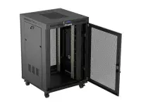 Lanberg | Rack cabinet 19" free-standing 22U/800x800 (flat pack) with mesh door, LCD | FF01-8822-23BL | Black – pilt 17