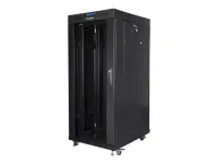 Lanberg | Rack cabinet 19" free-standing 27U/600x800 (flat pack) with glass door, LCD | FF01-6827-12BL | Black