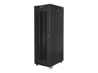 Lanberg | Rack cabinet 19" free-standing 27U/800x1000 (flat pack) with glass door, LCD | FF01-8027-23BL | Black