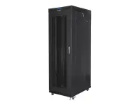 Lanberg | Rack cabinet 19" free-standing 42U/800x1000 (flat pack) with mesh door, LCD | FF01-8042-23BL | Black – pilt 2
