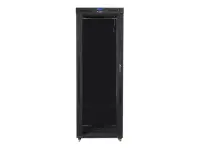 Lanberg | Rack cabinet 19" free-standing 42U/800x800 (flat pack) with glass door, LCD | FF01-8842-12BL | Black