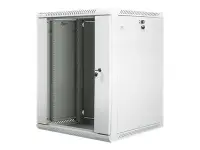 Lanberg | Rack cabinet 19" wall-mount 15U/600x600 (flat pack) with glass door | WF01-6615-10S | Grey
