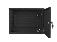 Lanberg | Rack cabinet 19" wall-mount 4U+3U/540x200 low-profile | WAF1-5203-04-00B | Black – pilt 4