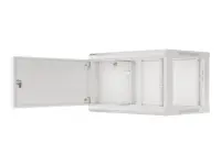 Lanberg | Rack cabinet 19" wall-mount 6U/600x450 for self-assembly with metal door (flat pack) | WF01-6406-00S | Grey