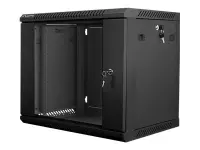 Lanberg | Rack cabinet 19" wall-mount 9U/600x450 (flat pack) | WF01-6409-10B | Black