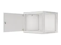 Lanberg | Rack cabinet 19" wall-mount 9U/600x600 (flat pack) for self-assembly with metal door | WF01-6609-00S | Grey