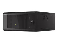 Lanberg | Rack cabinet 19" wall-mounted 4U 600 fast assembly (flat pack) | WFFA-5604-10B | Black