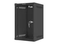 Lanberg | Rack cabinet 10" wall-mount 9U/280x310 (flat pack) with glass door | WF10-2309-10B | Black