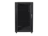 Lanberg | Rack cabinet 19" free-standing 22U/600x600 (flat pack) | FF01-6622-12B | Black – pilt 3