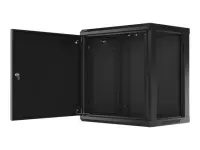 Lanberg | Rack cabinet 19" wall-mount 12U/600x450 for self-assembly with metal door (flat pack) | WF01-6412-00B | Black