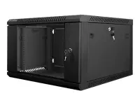 Lanberg | Rack cabinet 19" wall-mount 6U/600x600 (flat pack) | WF01-6606-10B | Black