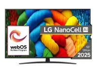 LG NanoCell AI 55NANO81A3A teler 139,7 cm (55") 4K Ultra HD Nutiteleri funktsioon WiFi Must