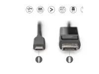 Digitus | Bi-Directional Adapter Cable 2 m | AK-300334-020-S | USB Type C to DisplayPort – pilt 8
