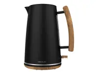 Cecotec Kettle | ThermoSense 400 | Electric | 3000 W | 1.7 L | Stainless steel/BPA | 360° rotational base | Black Woody