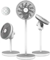 Cecotec EnergySilence 2600 Sunflower Portable Battery-powered fan | Stand Fan | Diameter 33 cm | Number of speeds 12 | Oscillation | 22 W | Remote control