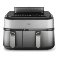 Philips Dual Basket Airfryer | NA555/00 5000 series | Power 2750 W | Capacity 9 L | RapidAir Plus | Silver – pilt 6