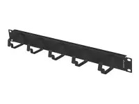 Lanberg 19" Cable Management 5 Rings, Type B, 1U | AK-1701-B | Black