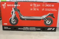 SALE OUT. Ninebot by Segway Superscooter GT3 E | Segway Superscooter GT3 E | Electric Scooter | Max 2400 W | Up to 25 km/h | 11 " | 24 month(s) | Black and Grey | DAMAGED PACKAGING, PAINT AND BODY, MISSING INNER PACKAGING, SCRATCHED, DIRTY