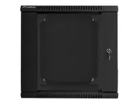 Lanberg | Rack cabinet 19" double-section wall-mount 12U/600x600 (flat pack) | WF02-6612-10B | Black – pilt 4