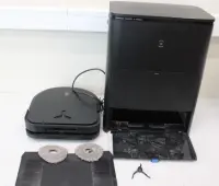 SALE OUT. Ecovacs DEEBOT X5 OMNI Vacuum cleaner, Robot, Wet&Dry, Operating time 164 min, Dust bin 0,25 L, 6400mAh, Black + Auto-empty statio | Ecovacs Robotic Vacuum Cleaner | DEEBOT X5 OMNI | Wet&Dry | Operating time (max) 164 min | Lithium-Ion | 6400 mAh | Dust capacity 0.25 L | 12800 Pa | Black | USED, DIRTY, NO DUST BAGS, SCRATCHED