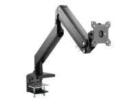 Digitus Desk Mount | Universal Single Monitor Mount with Gas Spring and Clamp Mount | Adjustable Height, Rotate, Tilt, Swivel | 15-35 " | Maximum weight (capacity) 15 kg | Black