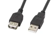 Lanberg | USB-A 2.0 Cable 1.8 m | CA-USBE-10CC-0018-BK | USB Type-A to USB Type-A