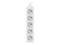 Lanberg Cable Power Strip, 5X French Outlets Quality-Grade Copper, 1.5 m | PS0-05E-0150-W