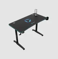 Onex | Gaming Desk w/Cup holder, headset hook, Gamepad holder, Full coverage mouse pad | GD1200H | Black