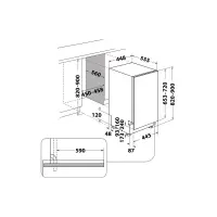 Whirlpool Dishwasher | WH6IC11BS7LA0 | Built-in | Width 44.8 cm | Number of place settings 11 | Number of programs 9 | Energy efficiency class C | Display | Black