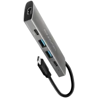 AXAGON HMC-5G21 2x USB-A + 2x USB-C + HDMI 4K/30Hz, USB-C 3.2 Gen 2 10Gbps hub, PD 60W, 13cm USB-C cable