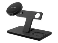 Fixed | MagPowerstation 3-in-1 wireless charging stand with MagSafe mount support | FIXMPOS-BK | Black