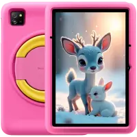 Blackview Tab 60 Pro Kids LTE 10.1-inch HD+ 800x1280 IPS 60Hz 4GB/128GB Octa-core T606 1.6GHz 5MP Front/8MP Back Camera Battery 7700mAh NO Carger USB Type-C Android 15 SD card slot Rose Pink