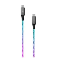 Fixed | Glowing Charging Cable USB-C/USB-C, PD support, Rainbow | FIXDLED-CC-RA