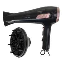 Adler Hair dryer with retractable power cord | AD 2283 | 2400 W | Number of temperature settings 3 | Diffuser nozzle | Black/Golden Rose
