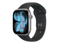 Apple Watch Series 11 GPS + Cellular 46mm Space Grey Aluminium Case with Black Sport Band - S/M | Apple