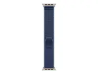 Apple | 49mm Blue/Bright Blue Trail Loop - S/M - Natural Titanium Finish