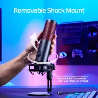 HyperX QuadCast 2 - USB Microphone (Black) Must Taskuhäälingu mikrofon – pilt 27