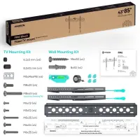 TV SET ACC WALL MOUNT /43-85"/BLACK FM6-B ONKRON – pilt 7