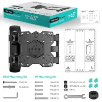 TV SET ACC WALL MOUNT /17-43"/BLACK M4SR-B ONKRON – pilt 9