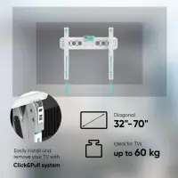 TV SET ACC WALL MOUNT /32-70"/WHITE TM5-W ONKRON – pilt 5