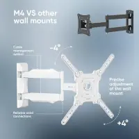 TV SET ACC WALL MOUNT /32-65"/WHITE M4-W ONKRON – pilt 7