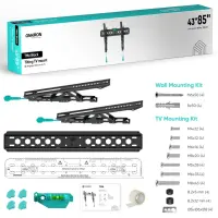 TV SET ACC WALL MOUNT /43-85"/BLACK TM6-B ONKRON – pilt 9
