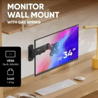 TV SET ACC WALL MOUNT /13-34"/BLACK G120-B ONKRON